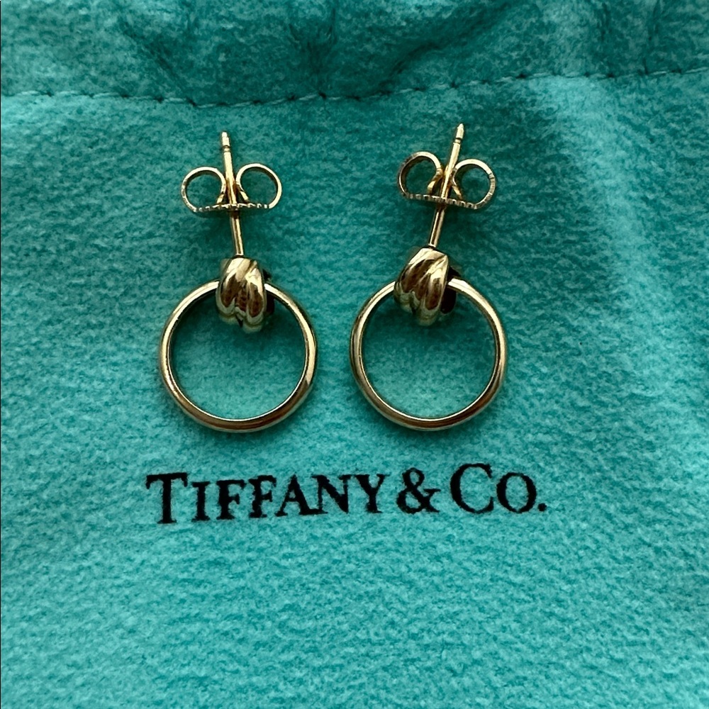 Tiffany & Co. Gold Hoop Earrings - Picture 2 of 4